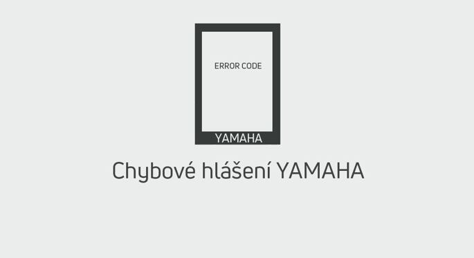 Chybová hlášení, elektrokola s motorem - YAMAHA