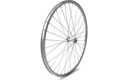 Výplet 622/28" přední, ráfek dvoustěnný stříbrný, náboj Shimano RM-70 RU
