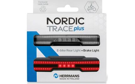 LED-E-Bike-zad.svetlo HERRMANS Nordic TracePlus E,brzd.svetlo+držák