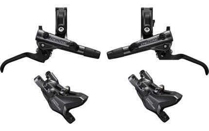 brzda kotoučová SHIMANO Deore M6100 p+z (800+1600 mm) komplet bez kotoučů, (zadní J-kit)