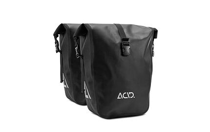 Tašky boční ACID Traveler Pure 20 black na zadní nosič (2kusy)