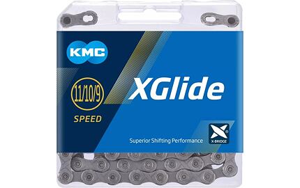 Řetěz KMC X-Glide Grey Cues, 11-10-9 Speed