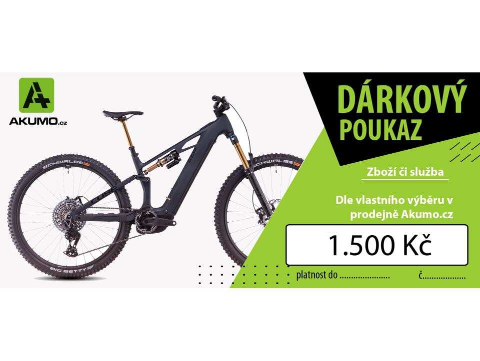 Dárkový poukaz v hodnotě 1.500 Kč