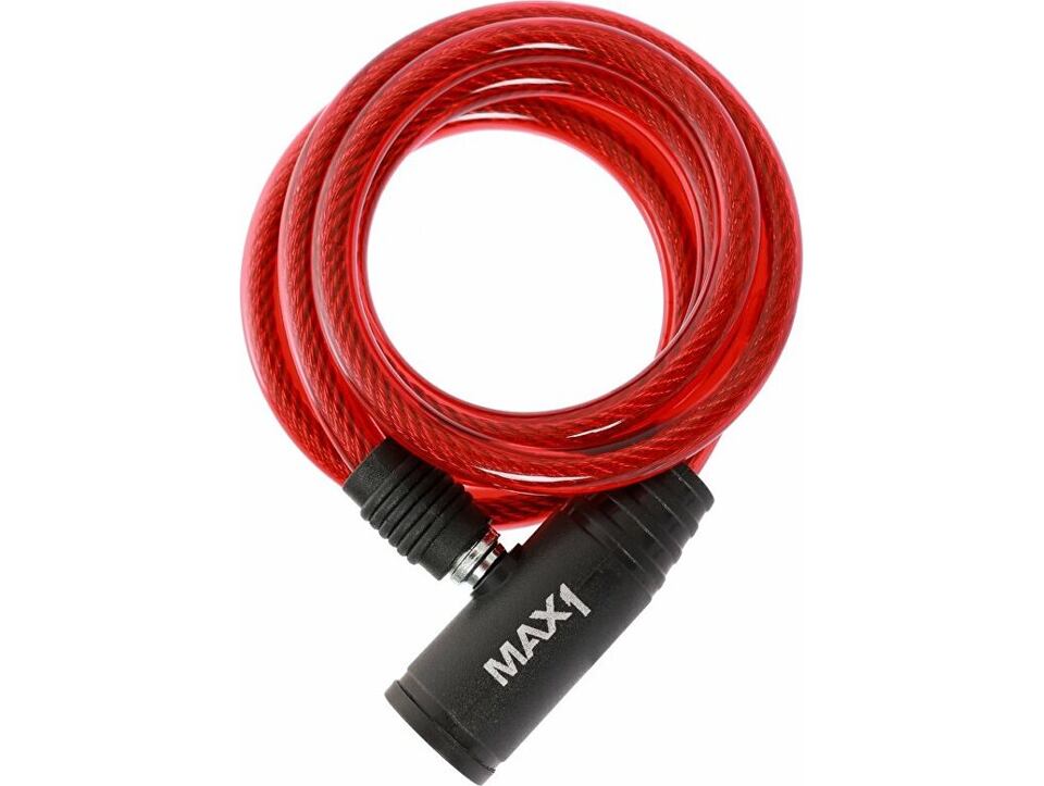zámek spirála MAX1 1200x8 mm červený