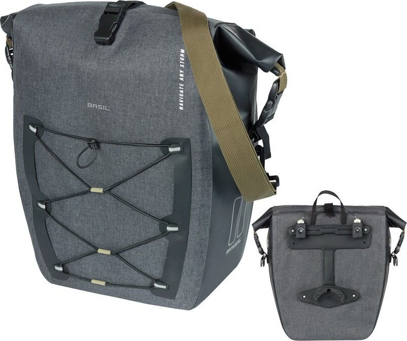 Taška Basil Navigator Storm MIK Side L cerná, 46x36x21cm, 25-31l, MIK