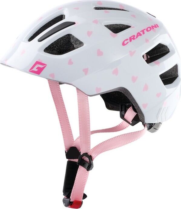 Cykl.helma Cratoni Maxster (detská) srdce/ruž lesk., vel.XS/S (46-51cm)