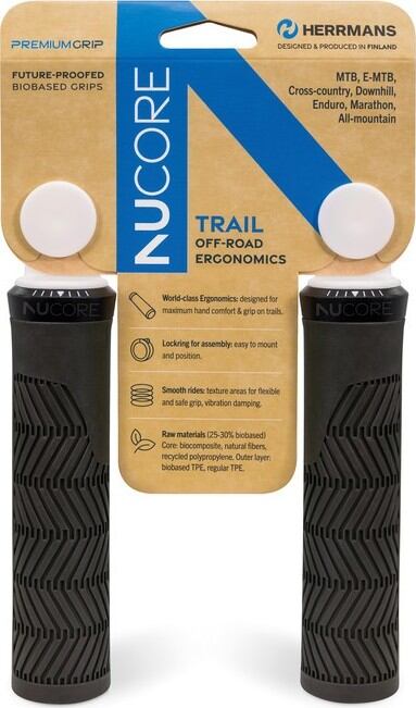 Gripy Herrmans Nucore Trail Wave cerná DD46 BL+BR, 130mm, Ø 22mm