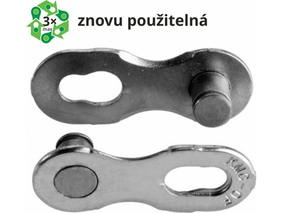 spojka řetězu KMC 12NR EPT- Silver baleno po 5 ks, cena za balení