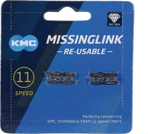 Missinglink KMC 11R DLC opak.použit. 2 ks pro retez 5,65mm, 11-s., cerná