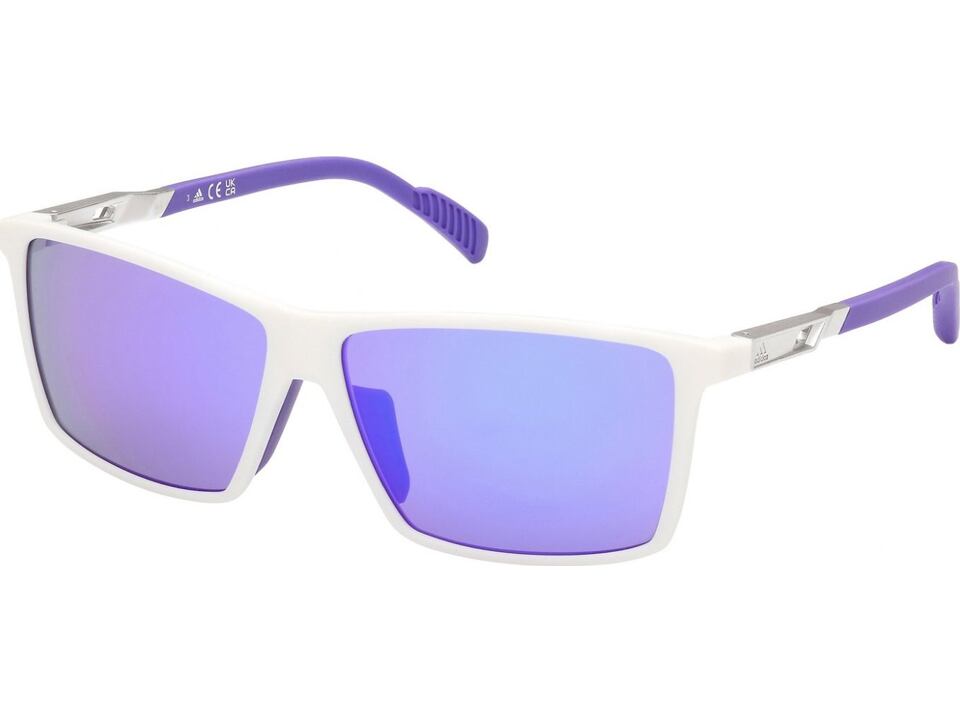Sluneční brýle ADIDAS Sport SP0058 White/Gradient Or Mirror Violet