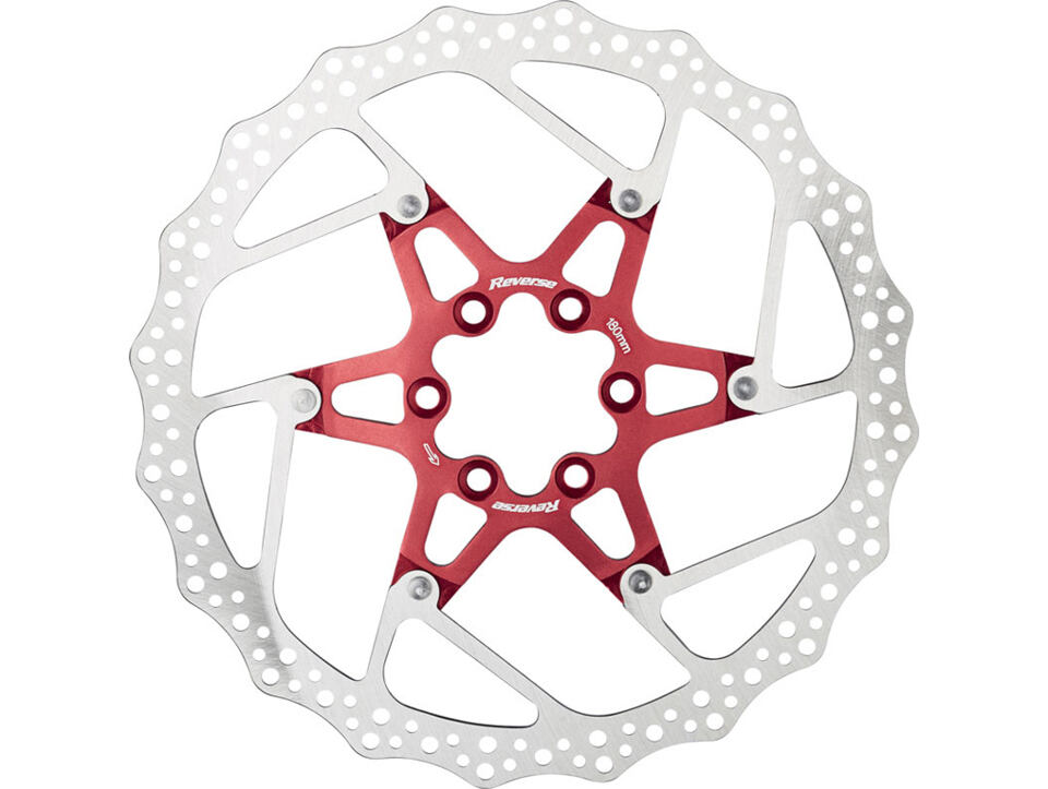 Brzdový kotouč 180 mm, 6 děr, Reverse Alloy/Steel, Red