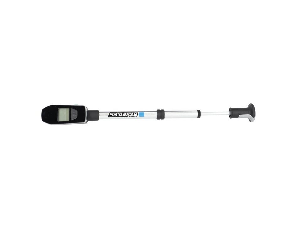 Pumpa na tlumice SR Suntour digitál., 300 psi, cerná/stríbrná