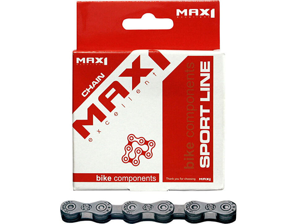 řetěz MAX1 10 speed, 116L, šedý, se spojkou