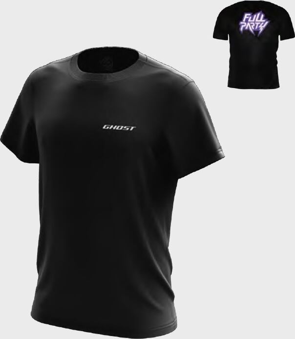 Triko GHOST Full Party Black/White/Purple - M