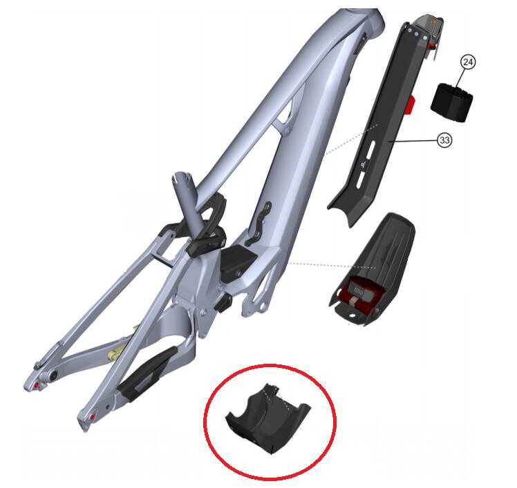 Plastový kryt motoru GHOST WI-38L-114