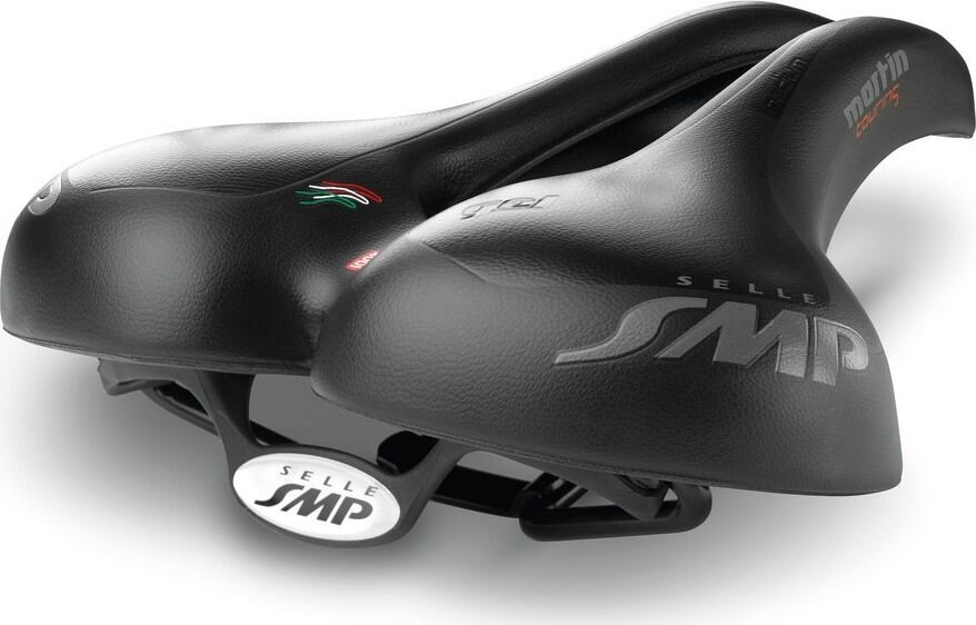 Sedlo Selle SMP Martin Touring Med. Gel cerná, unisex, 255x218mm, cca 655g