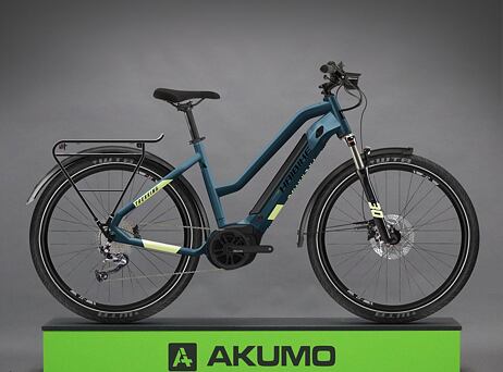Haibike Trekking 5 low standover 2022 - blue/canary