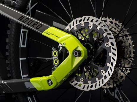 Haibike Nduro 7 (2022) - Gloss Grey/Red Lime Black