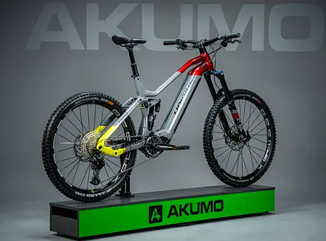Haibike Nduro 7 (2022) - Gloss Grey/Red Lime Black