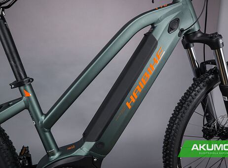 Haibike Alltrack vel. 37 cm - olive/orange - matt