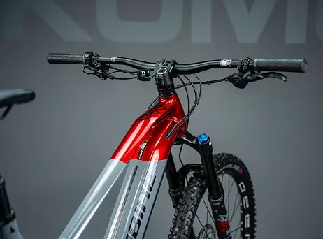 Haibike Nduro 7 (2022) - Gloss Grey/Red Lime Black