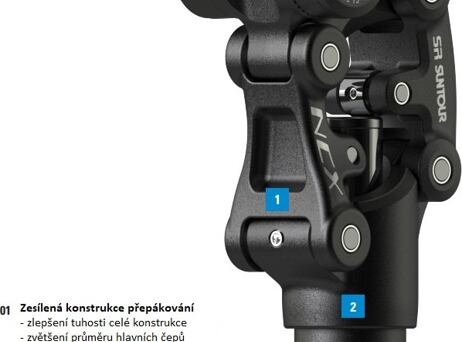 Sedlovka odpružená SR Suntour SP25-NCX, černá, 30,9/350 mm