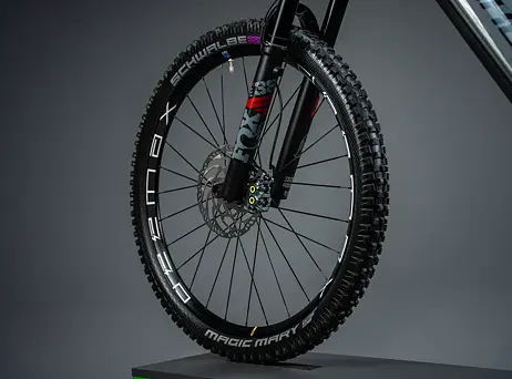 Haibike Nduro 7 (2022) - Gloss Grey/Red Lime Black