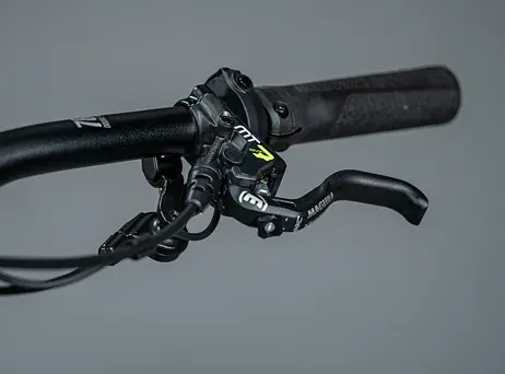 Haibike Nduro 7 (2022) - Gloss Grey/Red Lime Black