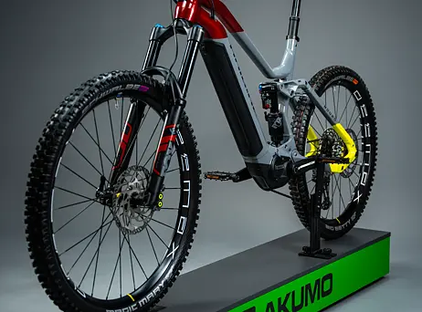 Haibike Nduro 7 (2022) - Gloss Grey/Red Lime Black