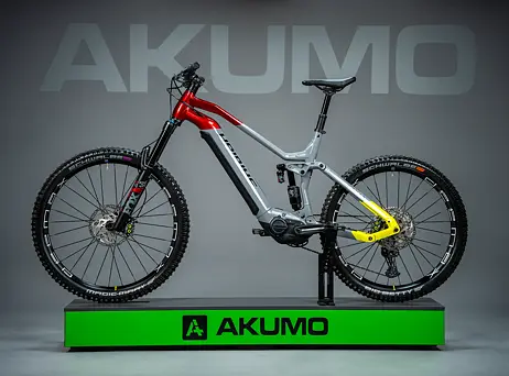 Haibike Nduro 7 (2022) - Gloss Grey/Red Lime Black