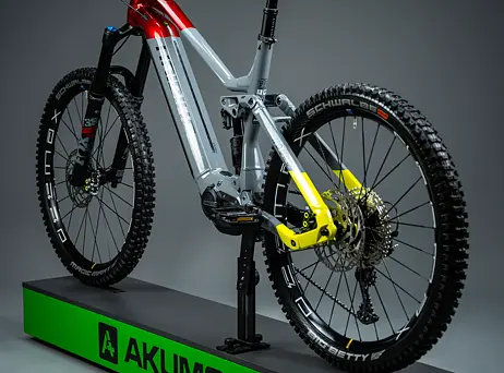 Haibike Nduro 7 (2022) - Gloss Grey/Red Lime Black