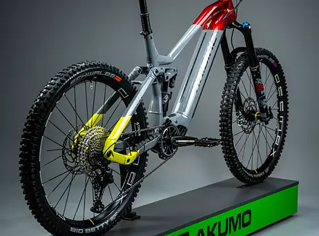 Haibike Nduro 7 (2022) - Gloss Grey/Red Lime Black